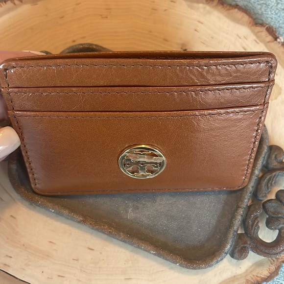 NWOT TORY BURCH COGNAC LEATHER CARD HOLDER! - Picture 4 of 4